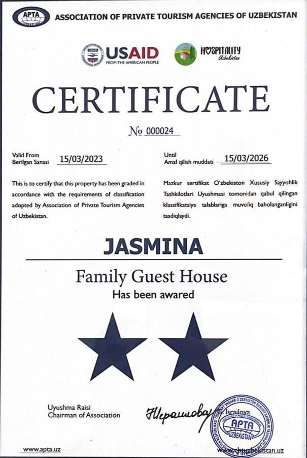 Hotel Jasmina Samarkand Eksteriør bilde